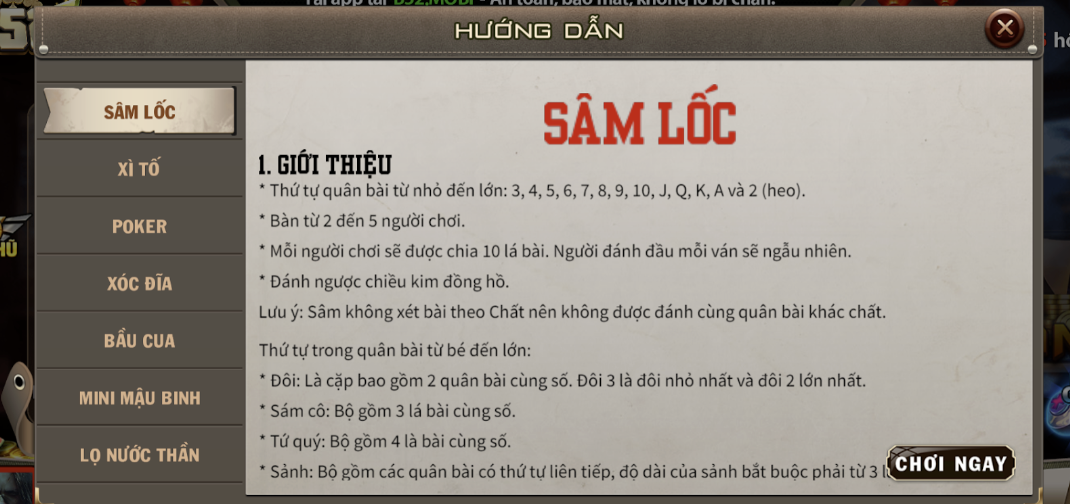 Tận hưởng chiến thắng với kinh nghiệm tham gia game bài Sâm