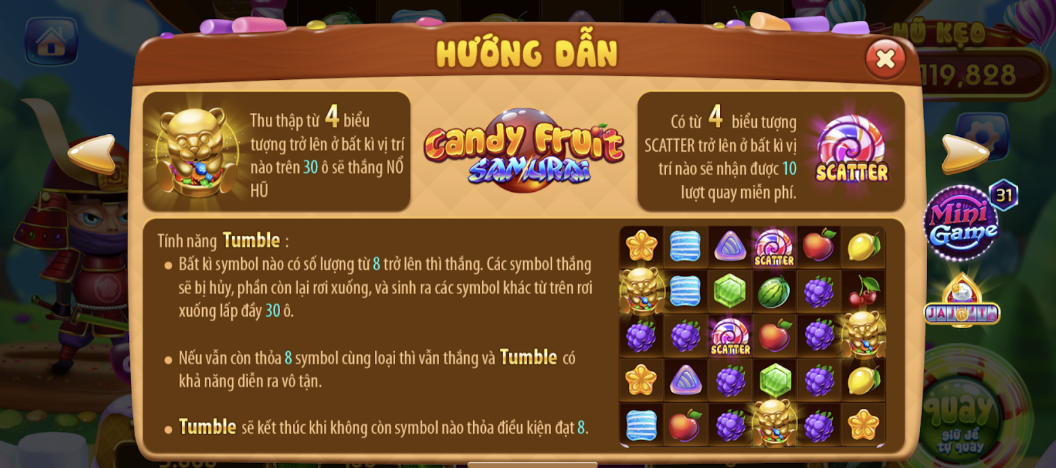 Bật mí cách chơi game bai doi thuong Candy Fruit tại Rikvip