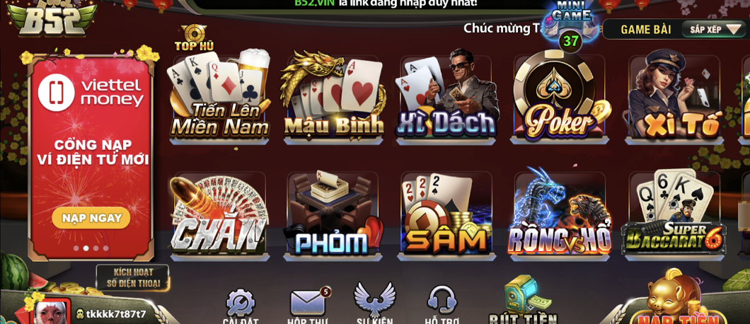 Game bài đổi thưởng thú vị