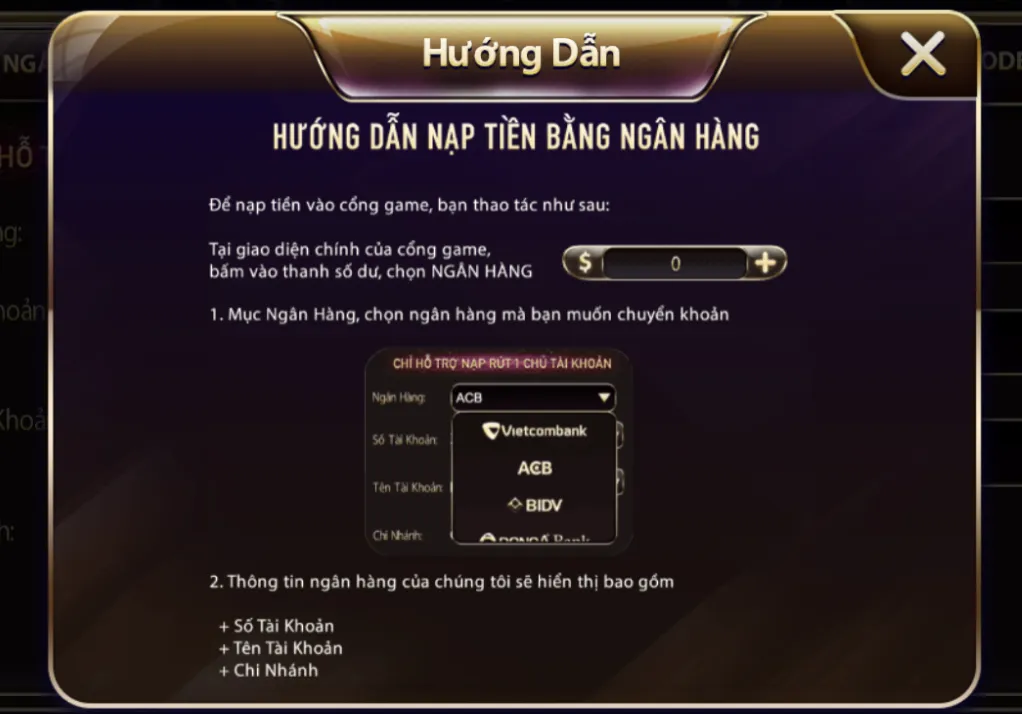 Điền đúng thông tin